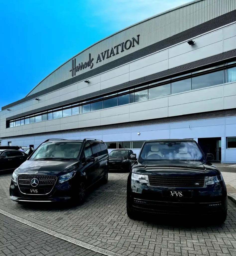Chauffeur hire to Harrods Aviation